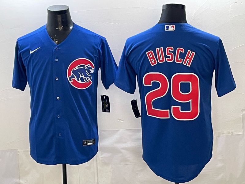 Men 2026 Chicago Cubs #29 Busch Blue Game Nike MLB Jersey style 001